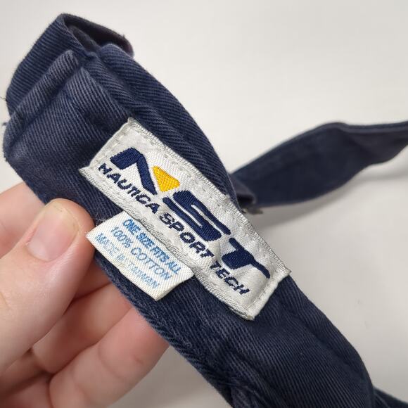 NST Nautica Sport Tech Slideback Visor Hat Blue One Size Embroidered - Picture 9 of 9